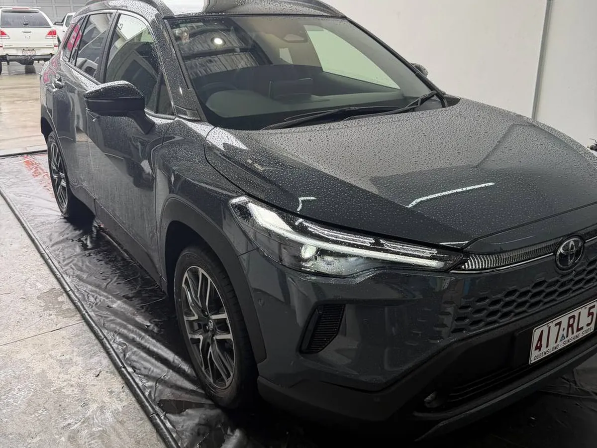 Toyota Corolla Cross being ceramic coated at the High Shine Club shop in Salisbury