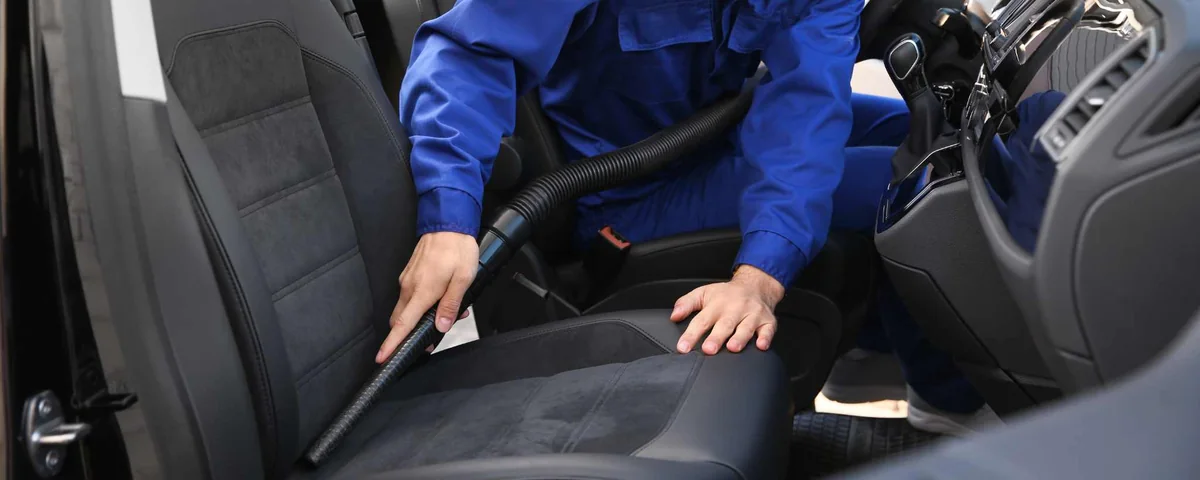 Pet and dog hair removal from a car in Brisbane