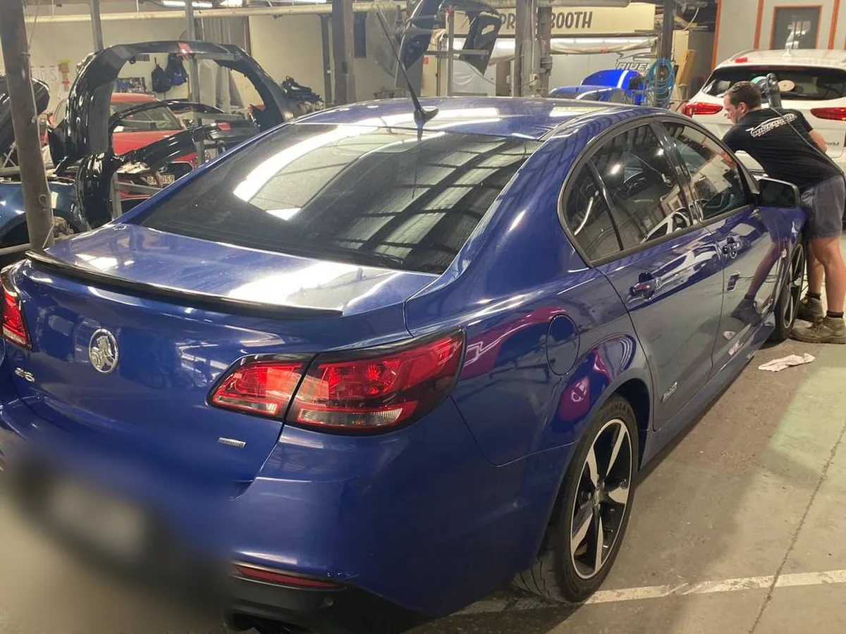 Before: Holden Commodore, corrected and sealed