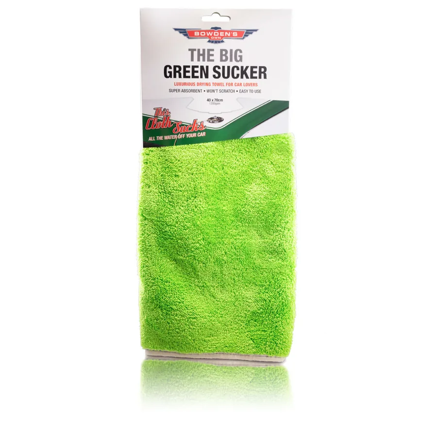 Bowden&rsquo;s Own The Big Green Sucker drying towel, sold at Repco